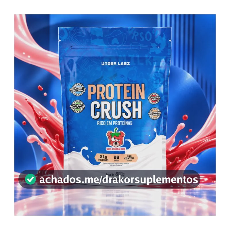 Proteína Under Labz Whey concentrado Crush em pó sabor Strawbear x 900g