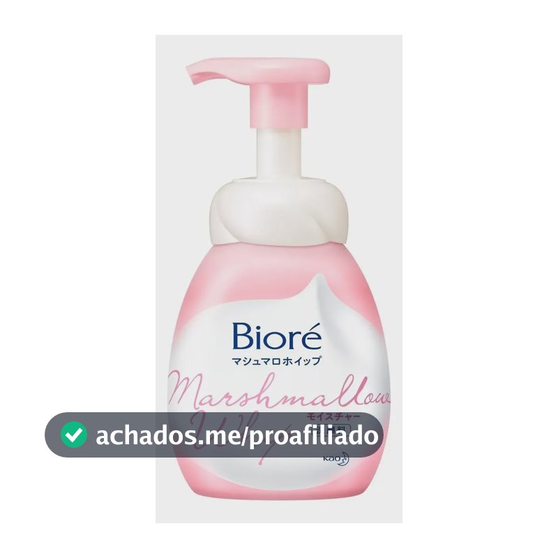 Sabonete Facial em Espuma Bioré Marshmallow Whip para Todos os Tipos de Pele