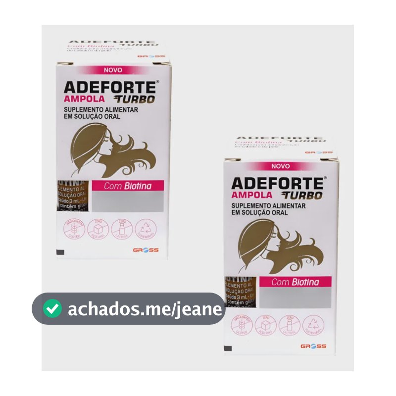 Kit 2un - Adeforte Turbo + Biotina 3ml Suplemento Oral Gross