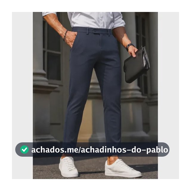 Calça Social Alfaiataria Masculina Malha Elastano Stretch