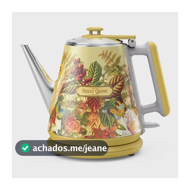 Chaleira Elétrica Hazel Quinn Retro 1l Em Aço Inoxidável 127v