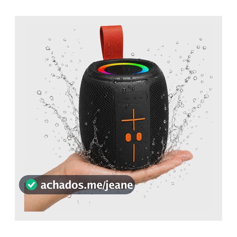 Caixa Caixinha De Som Bluetooth Pendrive Fm Sd Portátil 50w Preto 127/220v