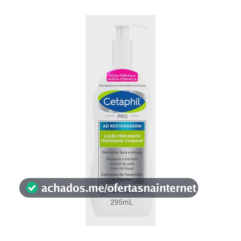 Loção Hidratante Corporal e Facial Pele com Tendência Atópica Pro Ad Restoraderm 295ml Cetaphil