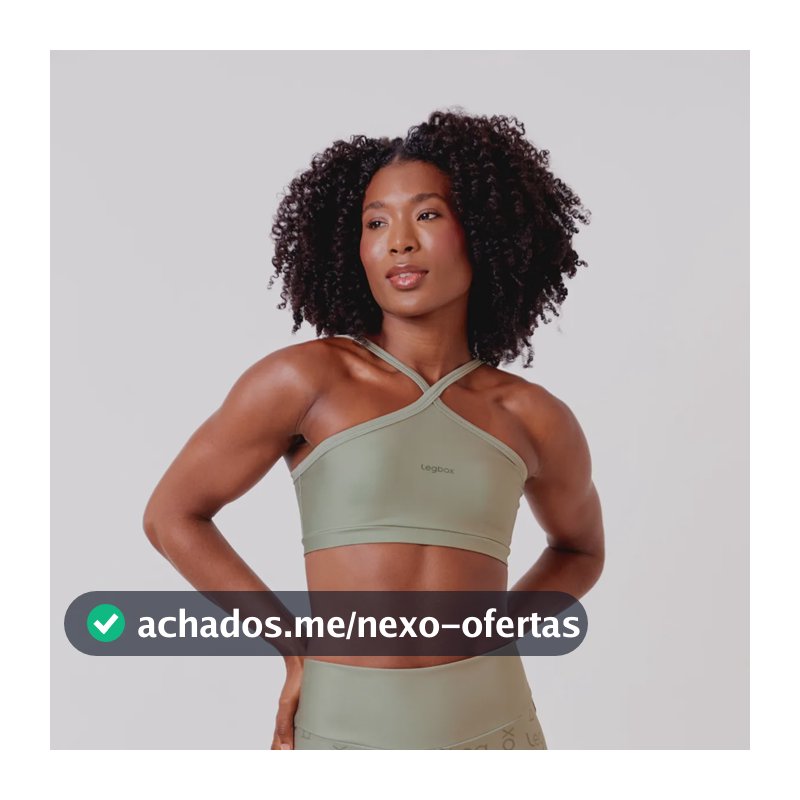 Top Twist Legbox Feminino Original Alta Sustentação Fitness Olive Liso G