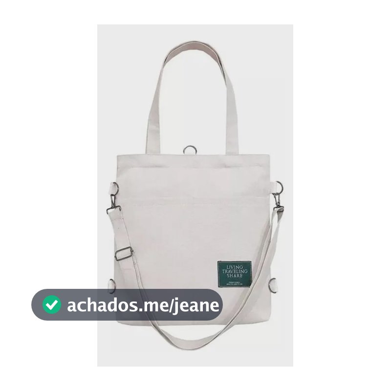 Bolsa Mochila Feminina Resistente Espaçosa Viagem Cor Off White