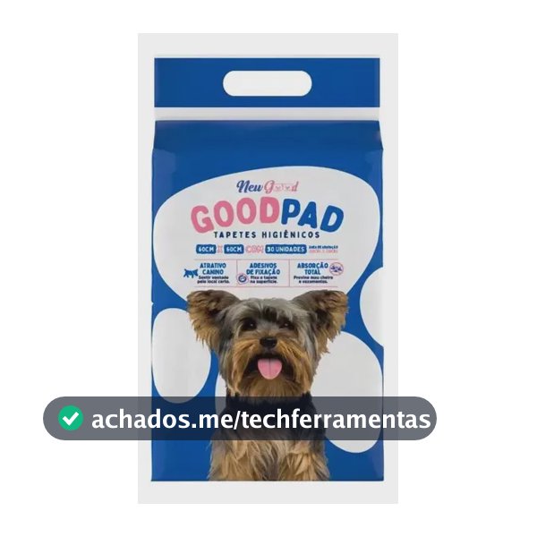Tapete Higiênico GoodPad Cães E Gatos 60 x 60 30unidades