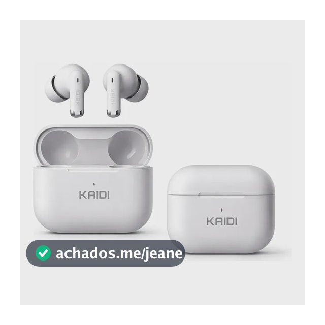 Fone Bluetooth 5.4 Sem Fio Tws Kaidi Kd780 Graves Potentes Branco