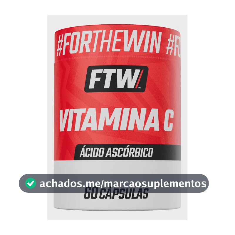 Vitamina C Ácido Ascórbico 60 Cápsulas - Ftw Sem Sabor