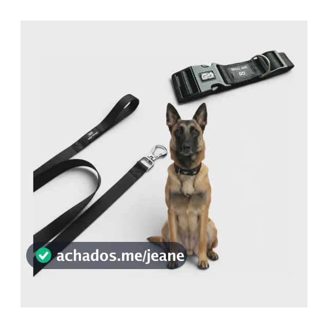 Kit Coleira Ajustável E Guia Reforçada Para Cachorro