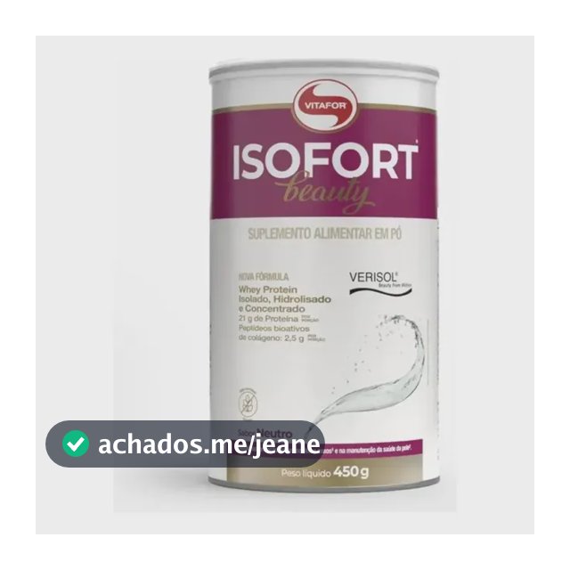 Suplemento Alimentar Isofort Beauty Neutro 450g Vitafor Sem Sabor