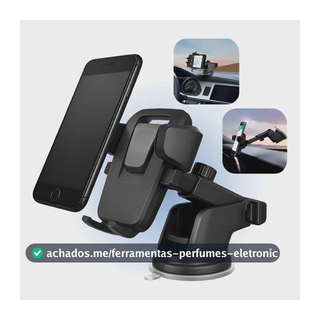 Suporte Celular Veicular Carro Ventosa Automatico Painel Preto
