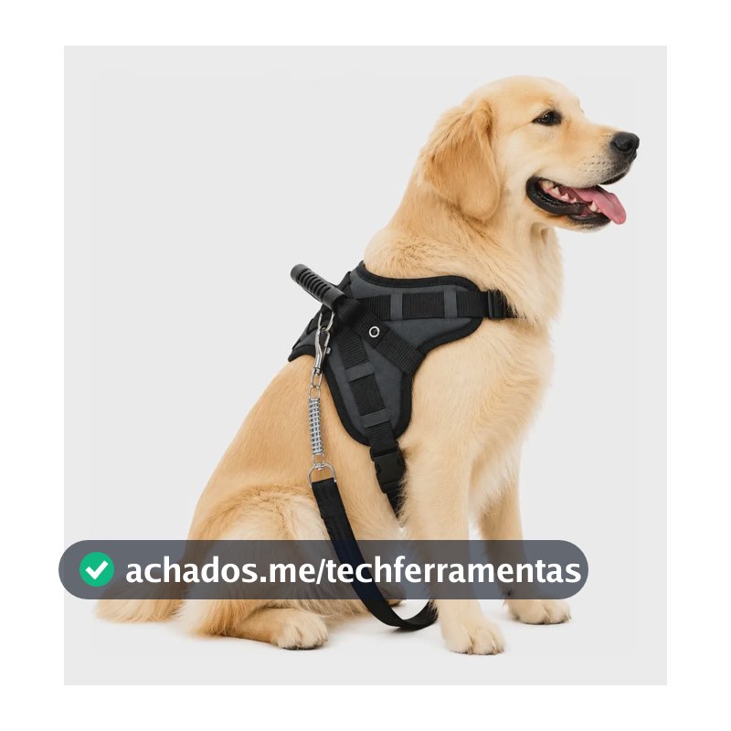 Coleira Peitoral Guia Cachorros Cães Medio E Grande Porte Preto G