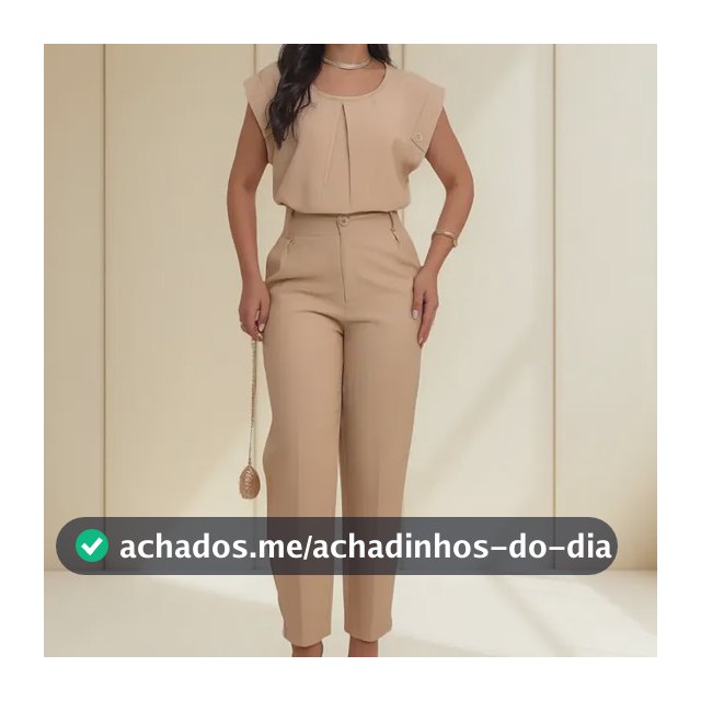 Conjunto Moda Elegante Feminino Calça Com Blusa Alfaiataria