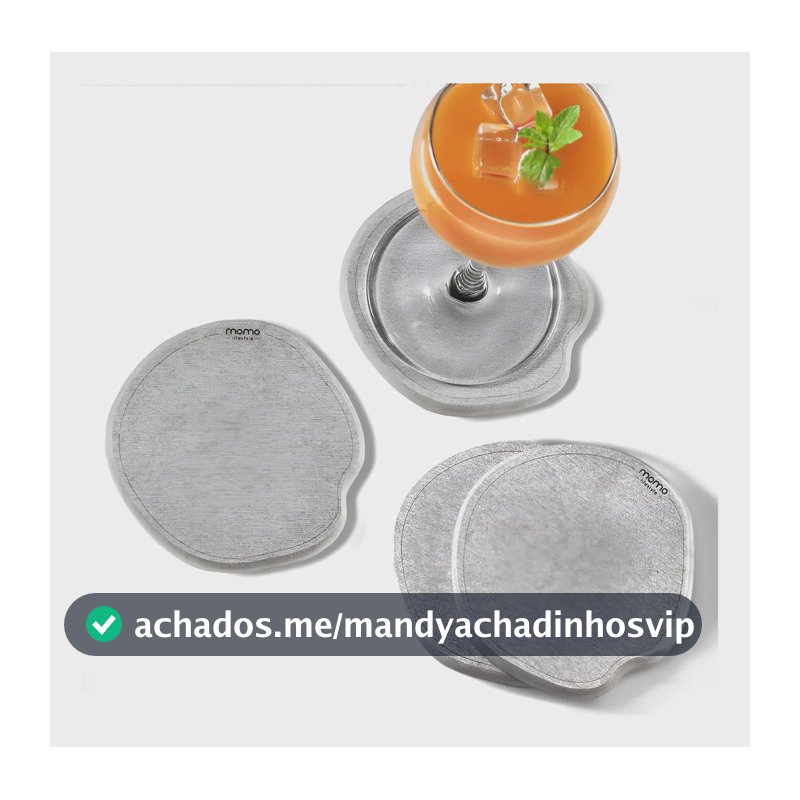 Drycup Kit 4 Porta Copos De Terra Diatomácea, Momo Lifestyle Cor Cinza
