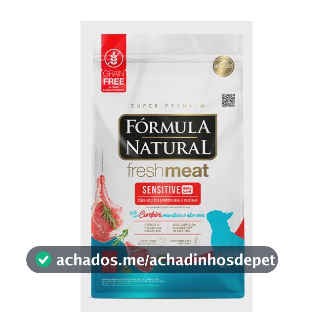 Ração Fresh Meat Sensitive Cão Adulto Pequeno Cordeiro 10kg
