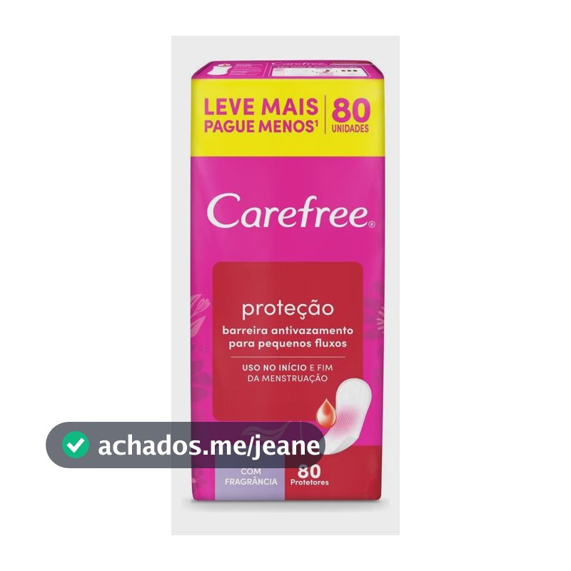 Carefree Protetor Diário Proteção com fragrância 80 unidades