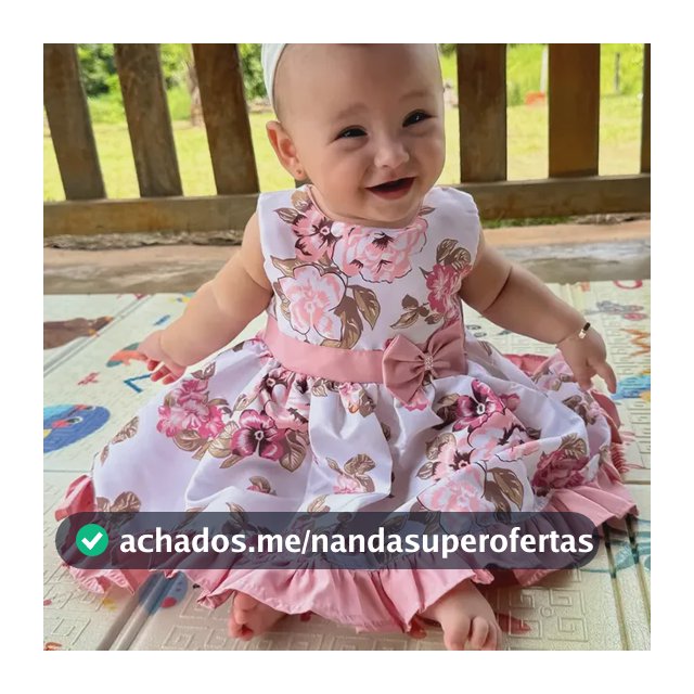 Vestido Bebê Menina Manga Curta Ariele