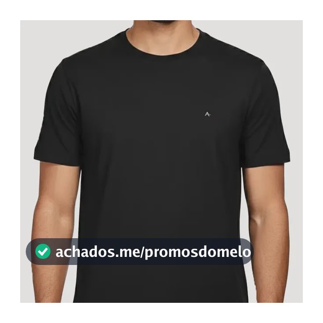 Camiseta Aramis Crewneck Basic Lisa Preta