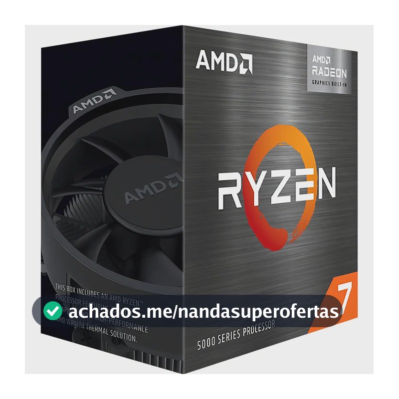 Processador AMD Ryzen 7 5700G 100-100000263BOX de 8 núcleos e 4.6GHz de frequência com gráfica integrada