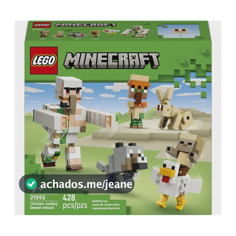 LEGO Minecraft - Ataque no Deserto do Cavaleiro de Galinha - 428 Peças - 21592