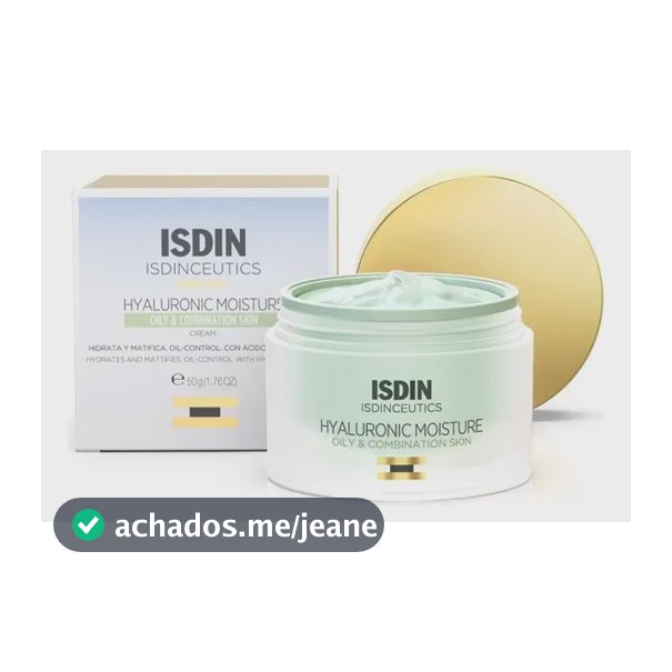 ISDIN Creme Hidratante Anti-Idade para Pele Oleosa Isdinceutics Hyaluronic Moisture Oily Skin - 50g