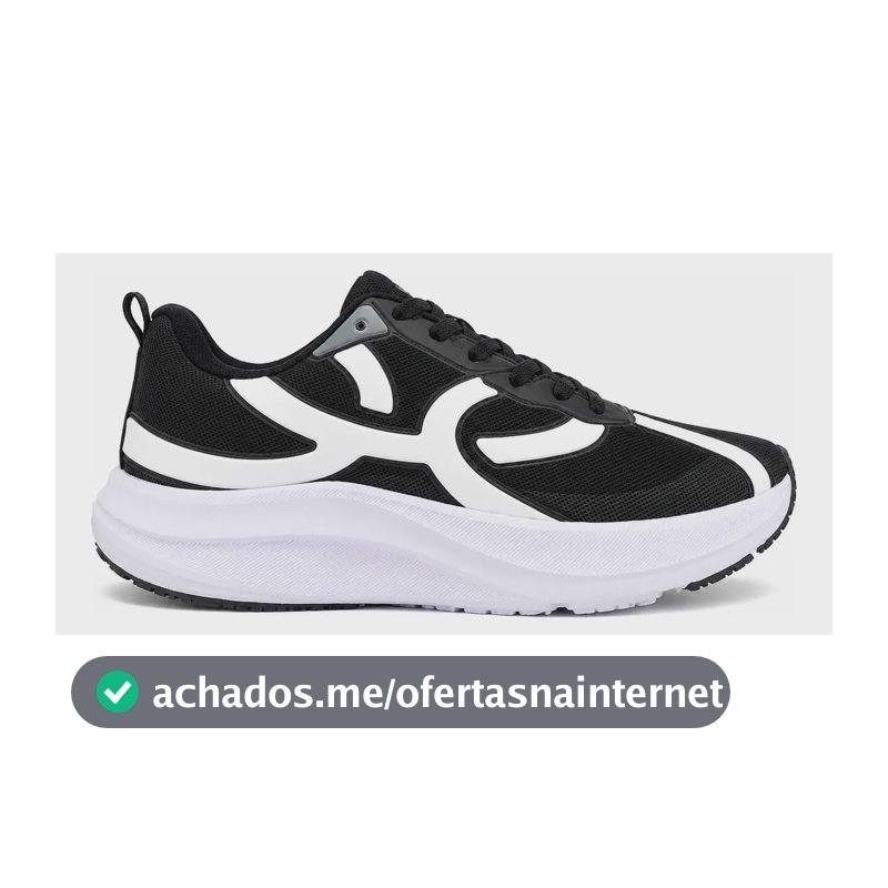 Tênis Feminino Olympikus Academia Caminhada Confortável Olympikus - Preto Branco Olympikus Corre Turbo 36 Br
