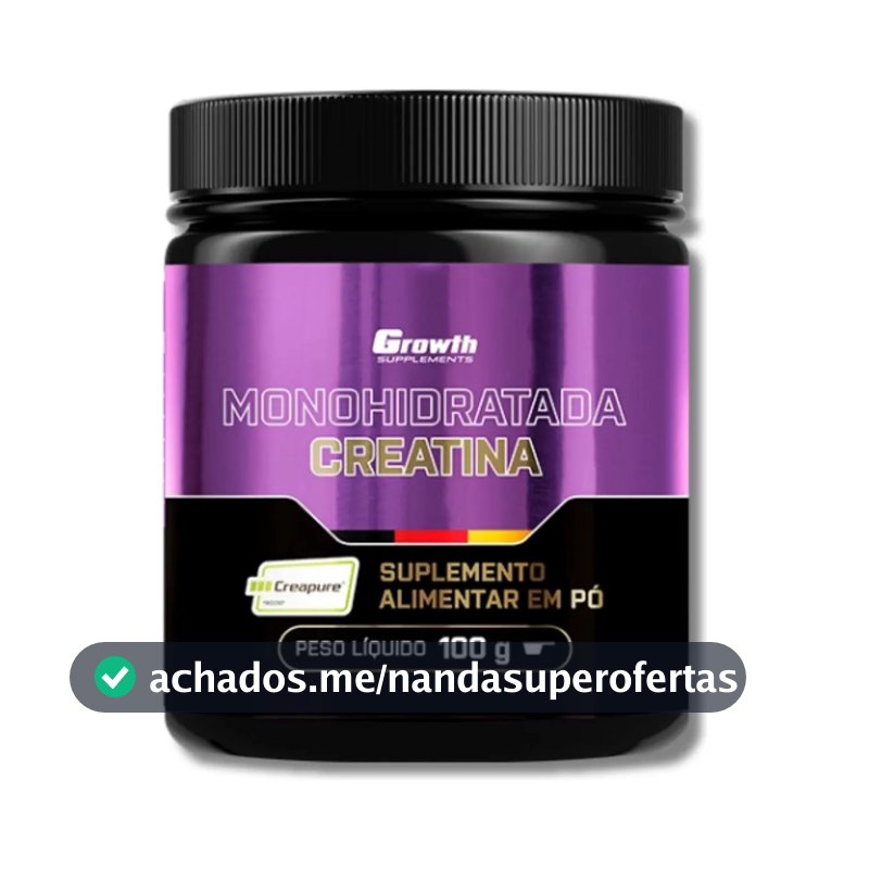 Creatina Em Pó 100g Creapure Growth Supplements