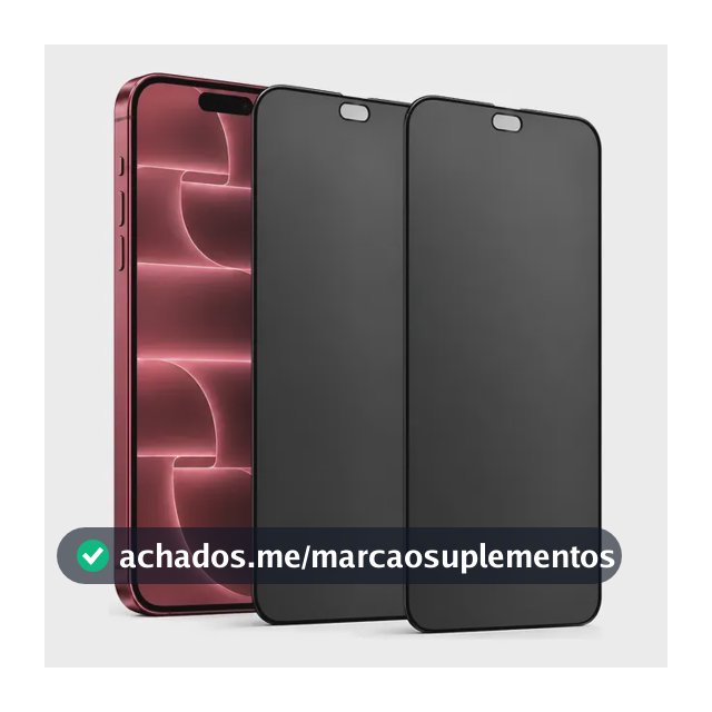 Kit 2 Pelicula P iPhone Cerâmica Privacidade Fosca 11 Ao 17e