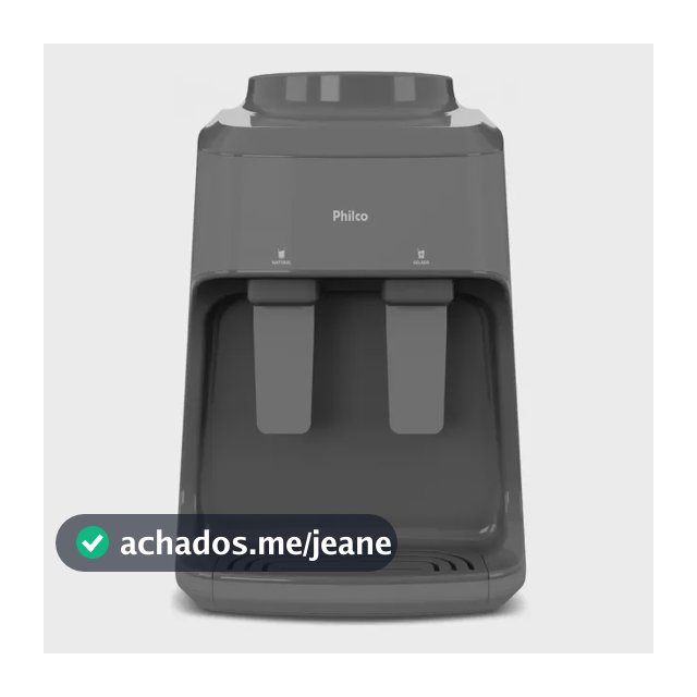 Bebedouro De Mesa Água Natural E Gelada Bivolt Philco Pbe15c Cinza-escuro