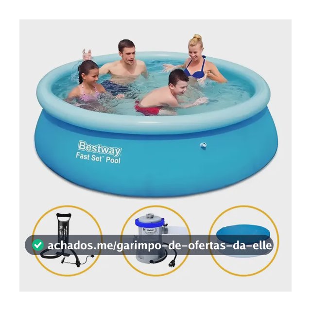 Piscina Inflável 2300 Litros Com Filtro Capa Bomba - Bestway