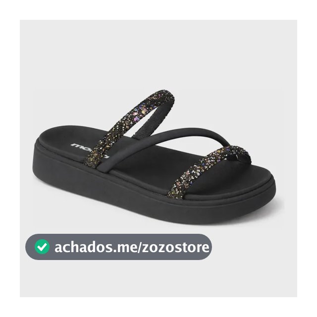 Sandália Feminina Brilho Strass Tendência Moda Original