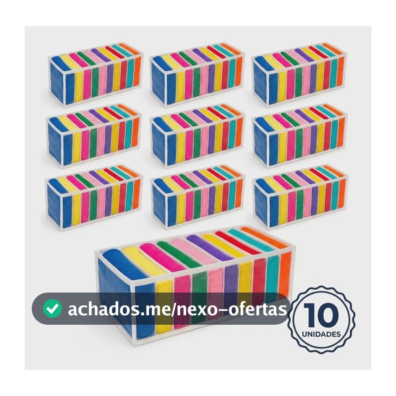 Kit 10 Colmeia Organizadora Gaveta Organizador Camisetas Branco/transparente