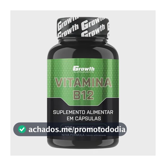Vitamina B12 Growth Supplements Vitaminas Vit. B12 em cápsula Sem sabor x 100g de 120 un