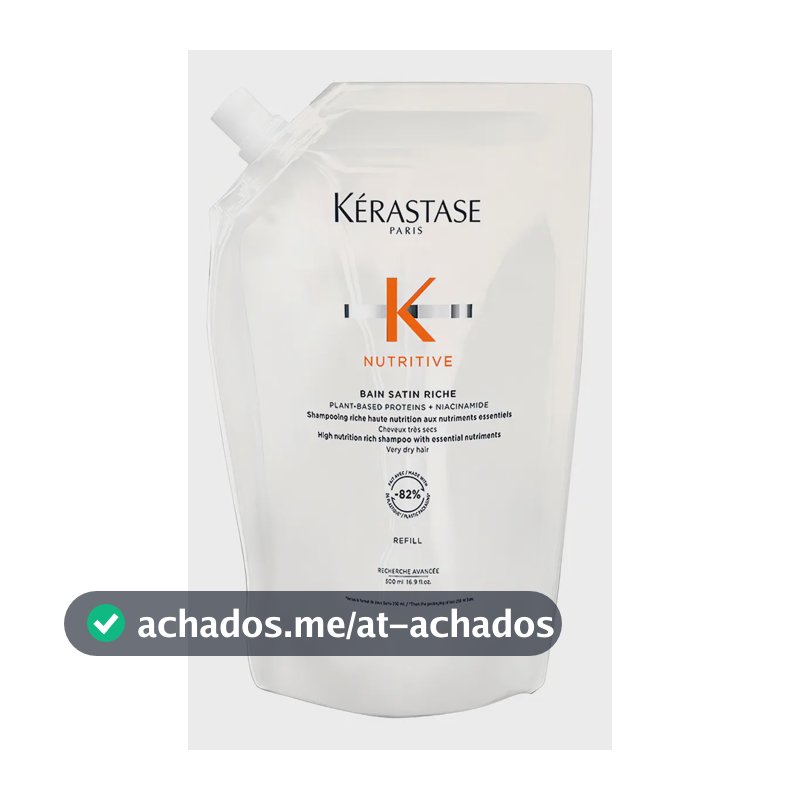 Shampoo Nutritivo Refil Cabelos Muito Secos Bain Satin Riche Kérastase 500ml