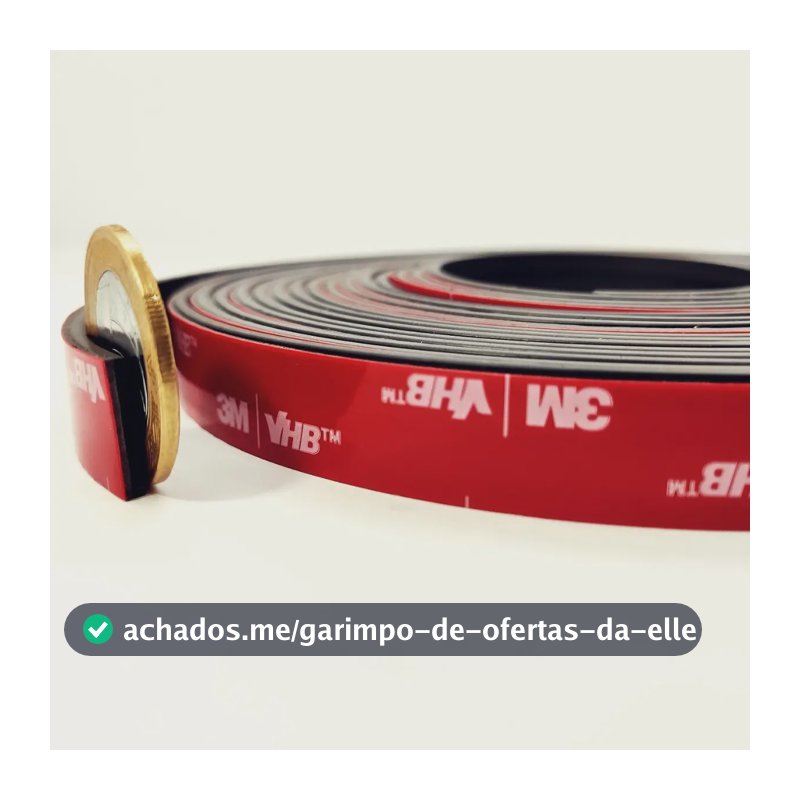 Perfil Magnético Adesivo 3m Imã Flexível 14,5x2 - 1 Metro