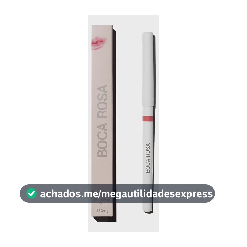 Contorno Labial Retrátil Boca Rosa Amêndoa à Prova d'Água