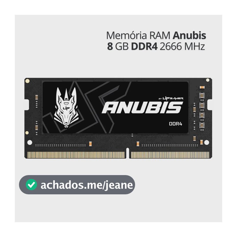 Memória RAM para Notebook 8GB DDR4 2666MHz SO-DIMM - UP Gamer Anubis