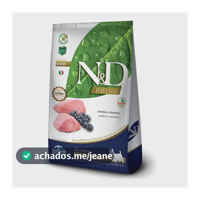 Ração N&d Prime Cães Adultos Mini Cordeiro 10,1kg