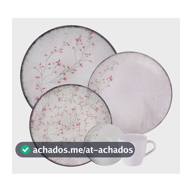 Aparelho de Jantar Tramontina Floralis Porcelana 20 peças