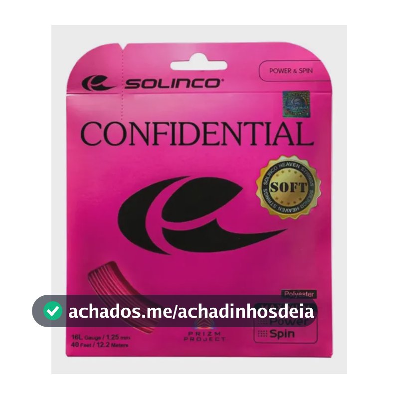 Corda De Raquete Solinco Confidential Soft Rosa 1.25 - Set 12.5 Cm Rosa-chiclete