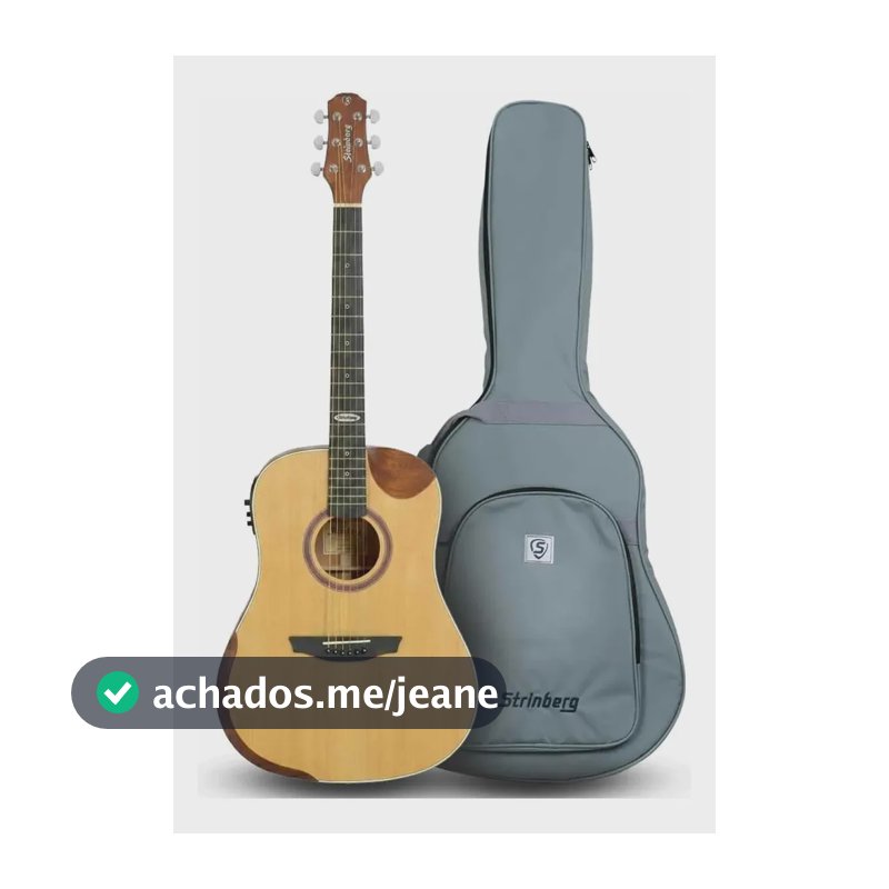 Violão Eletroacústico Strinberg Sd201hcr- NS Destro Natural Sapele Figueira-benjamim