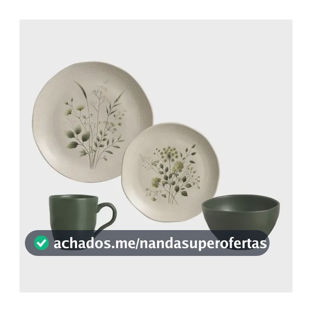 Aparelho De Jantar 16 Peças Ammi E Leaf Porto Brasil