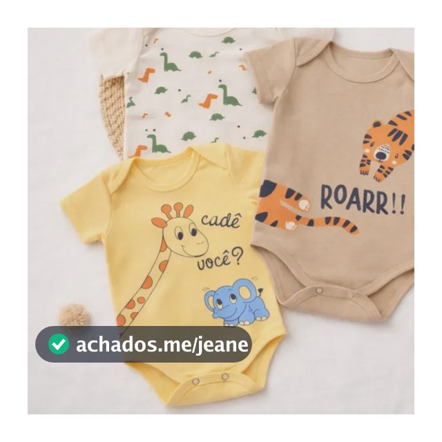 Kit 3 Body Bebê Menino Manga Curta Algodão Estampado