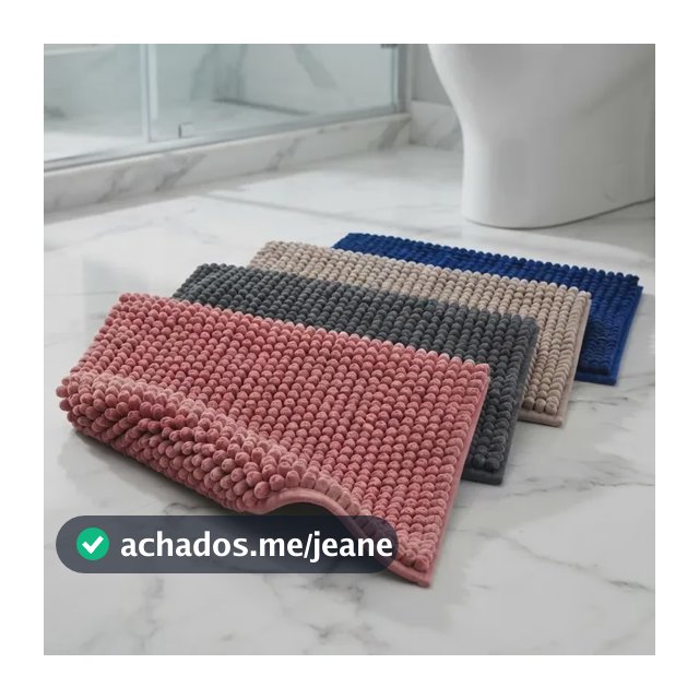 Kit 4 Tapetes Banheiro Antiderrapante Macio Absorvente Aleatório Bolinha