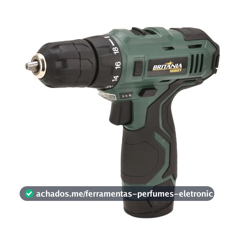 Parafusadeira Britânia Hobby Bpf03 2 Em 1 Furadeira Cor Verde tropical