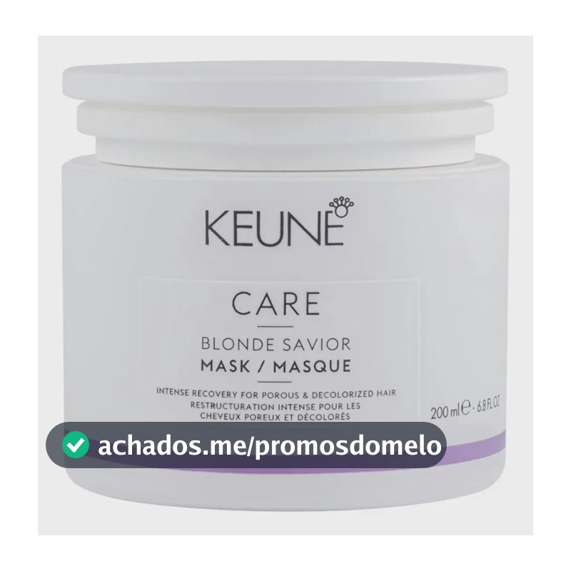 Keune Care Blonde Savior Máscara 200ml Recuperação para Cabelos Loiros