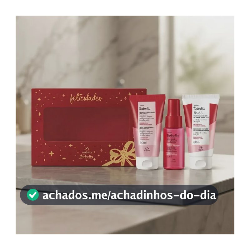 Natura Tododia Framboesa Pimenta Vermelha Kit com 3 unidades / Caixa