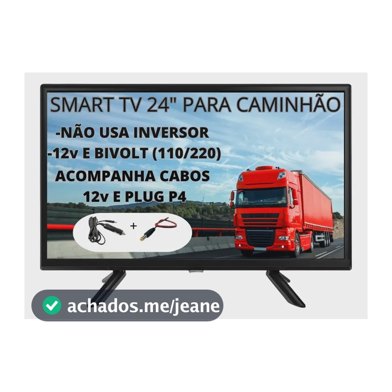 Tv Smart 12 Volts Caminhão Led Hd 24 Polegadas Digital