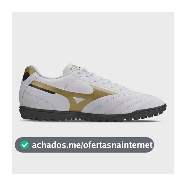 Chuteira Society Morelia Toda Costurada Confortável E Leve Branco-dourado 39 Br
