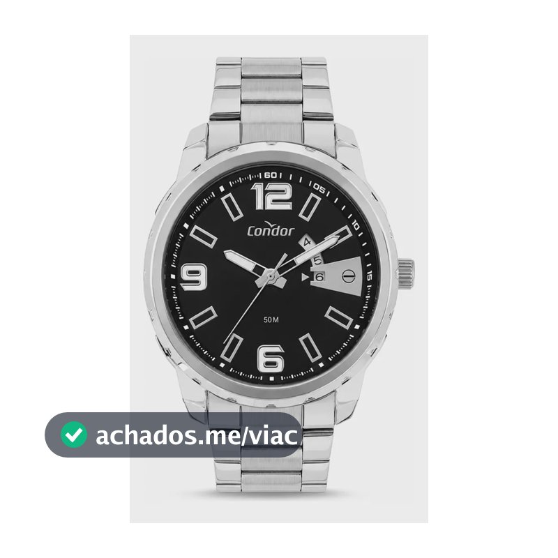 Relógio CO2115NCB/4P Speed Analógico 50m MEN Aço Inox Condor